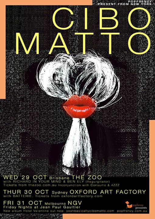Cibo Matto 2014 Aust tour. BATTERIE support Sydney, Oxford Arts Factory.